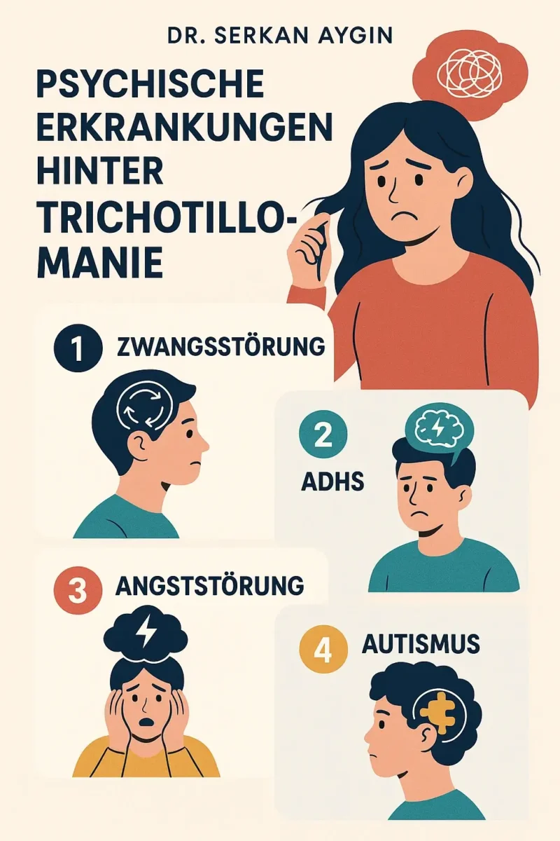 Psychische Ursachen hinter Trichotillimanie (Infographik)