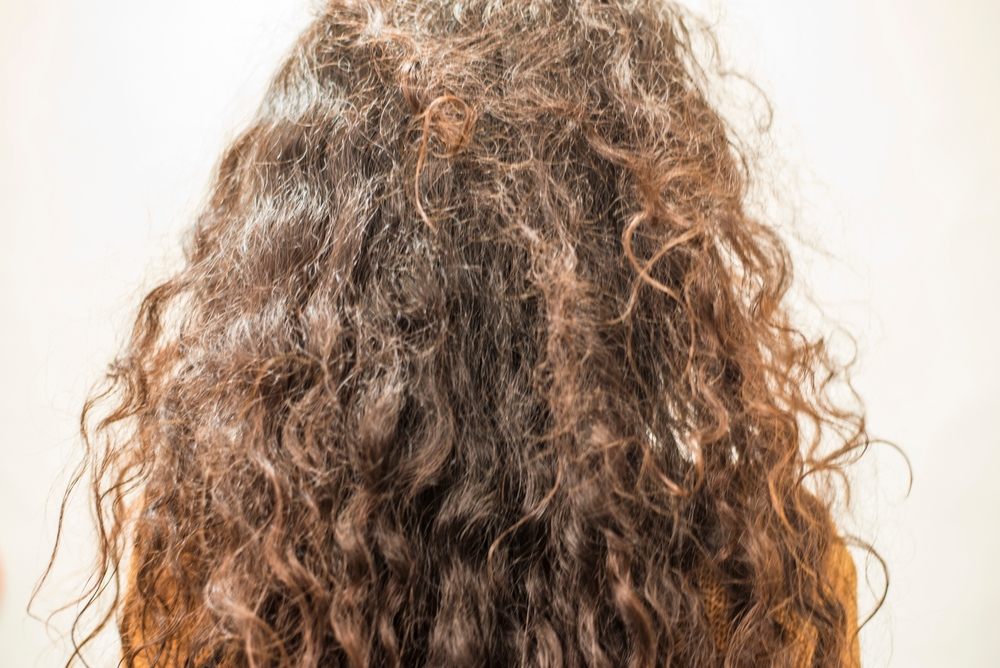 woman with high hair porosity