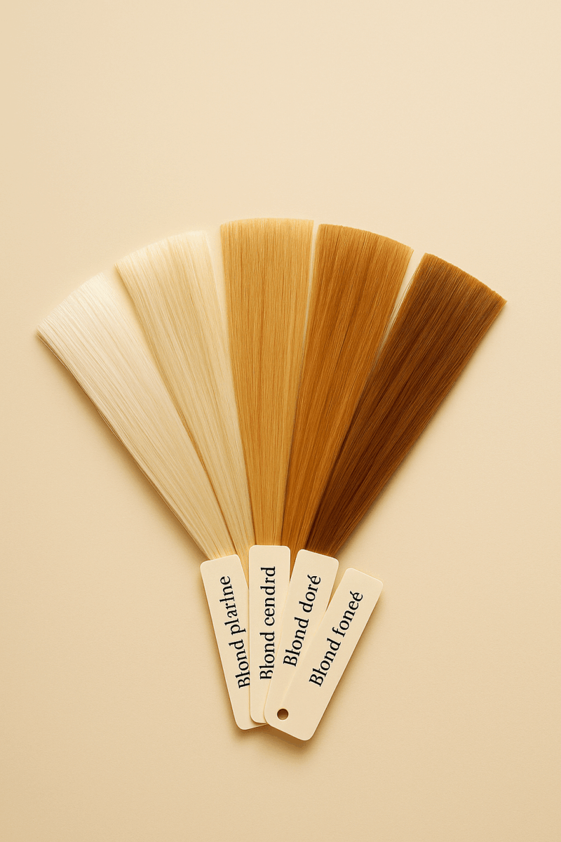 Types de cheveux blond en éventail