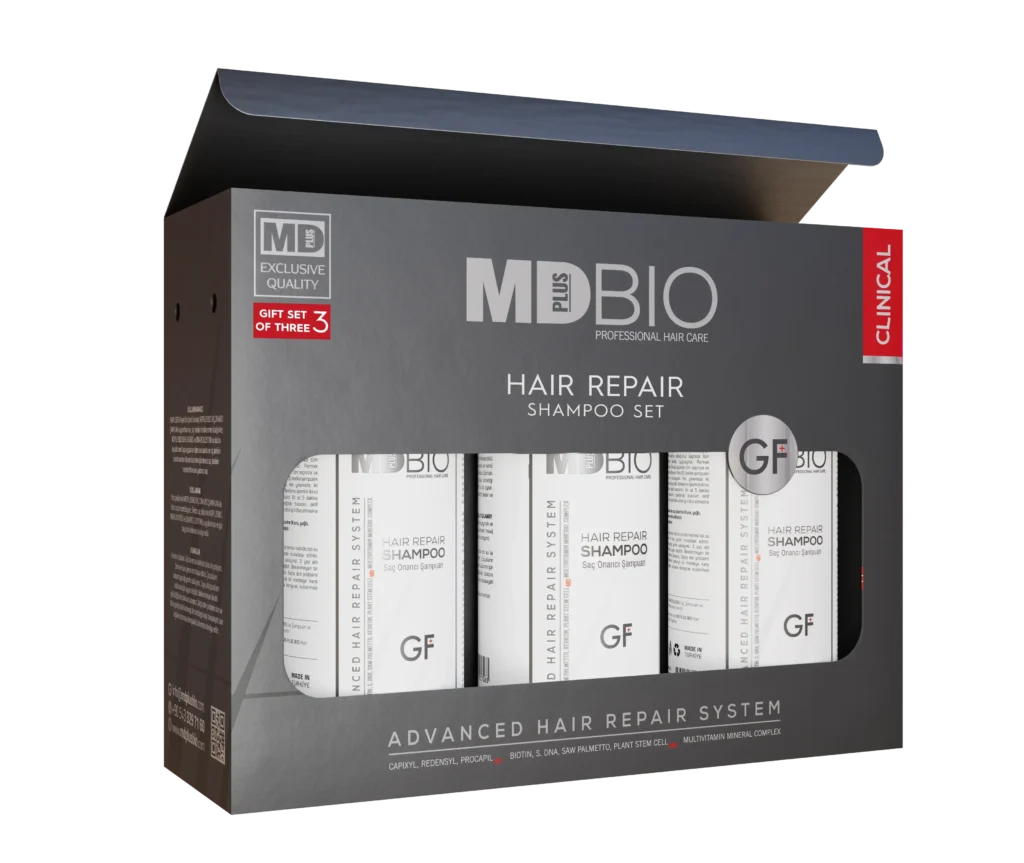 MD Bio Plus Hair Repair Shampoo Set – nourishing formula for damaged and weak hair